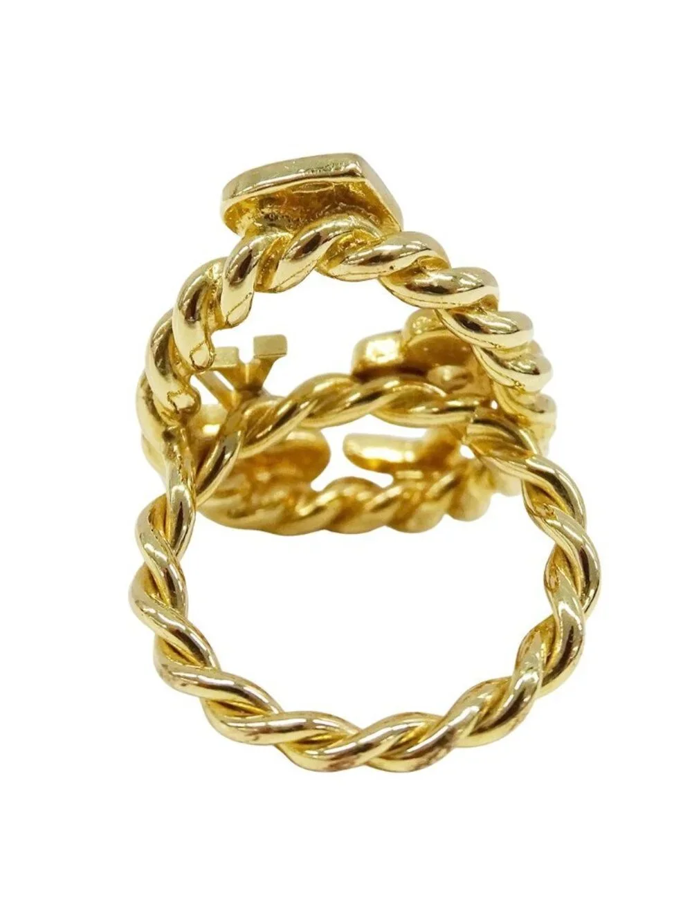 Louis Vuitton Ring Bark Sweet Monogram Gold Multicolor Large Logo Presence